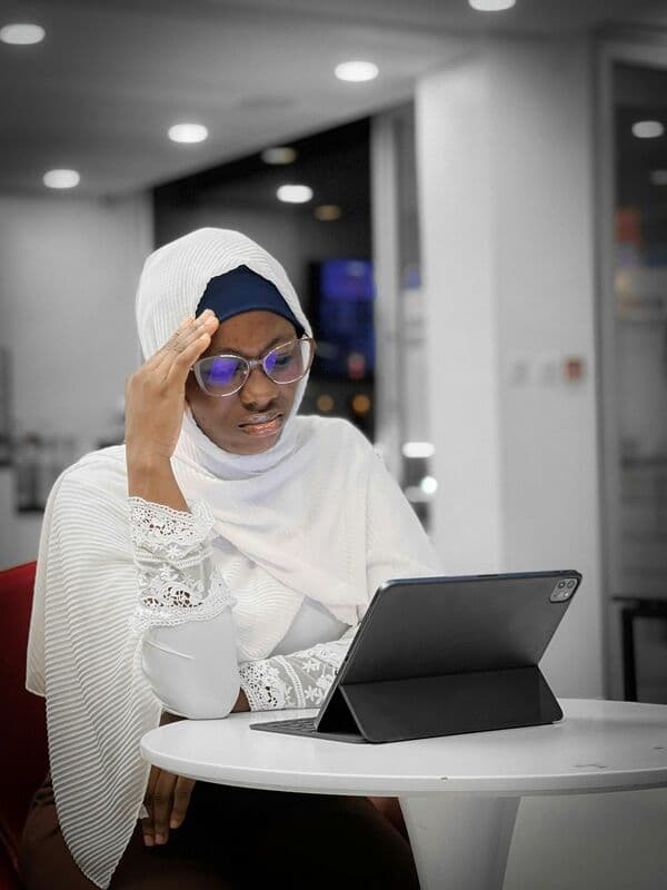 Stressed young professional